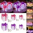 thumbnail image 5 of YIYQI Christmas Decorations Christmas Valentine'S Day Rose Red Bow Warm Light Luminous Decorative Gift Christmas Lighting Luminous Decorative Gift Under The Christmas Tree Santa Desk Decor, 5 of 5