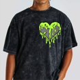 thumbnail image 2 of Max Neon Yellow Washed Shirt, Dripping Heart, Shirts Match Sneakers, 2 of 3