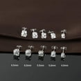 thumbnail image 4 of Impalsory Moissanite Stud Earrings, 0.6ct 4mm DF Color Brilliant Round Cut Lab Created Moissanite Earrings 18K White Gold Plated Silver Friction Back for Women Men, 4 of 9