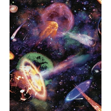 Holden Space Nebula Multi Non-Pasted Wallpaper- 396 in x 20.8 in