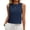 Dark Blue#035, variant on Stichou Womens Linen Crop Tank Tops 2026 Spring Summer Beach Vacation Shirts Casual Sleeveless Tops Dark Blue M