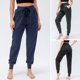 thumbnail image 3 of Pantalones de chándal de mujer con bolsillos con cordón elástico de cintura alta sueltos, 3 of 7