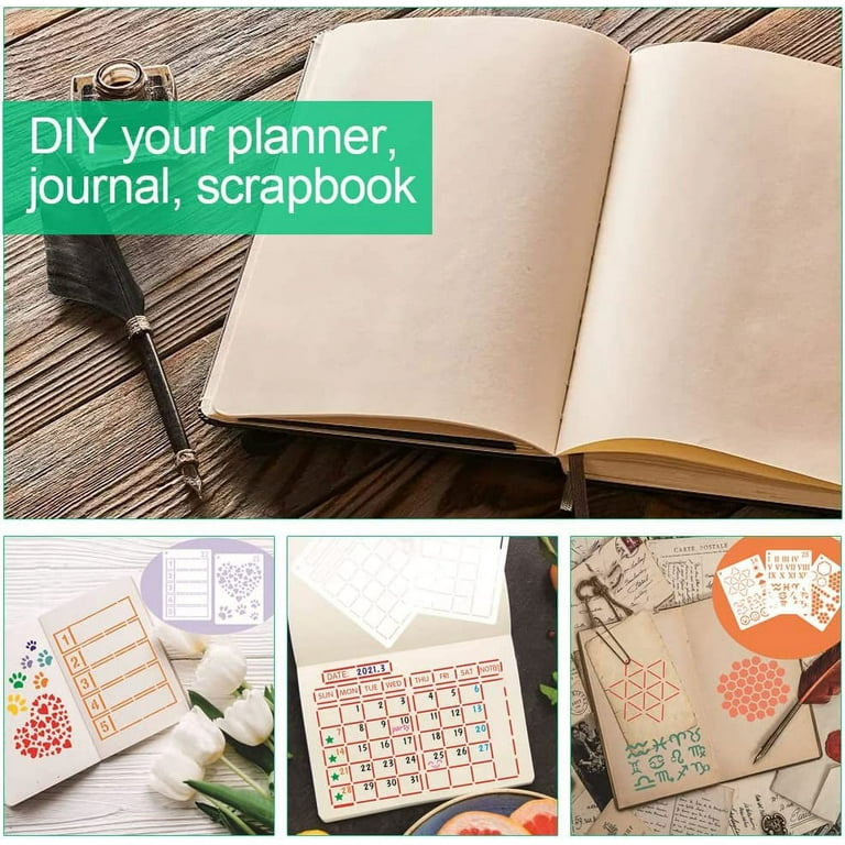 LYTIVAGEN 24 PCS Journal Stencils Bullet Plastic Bullet