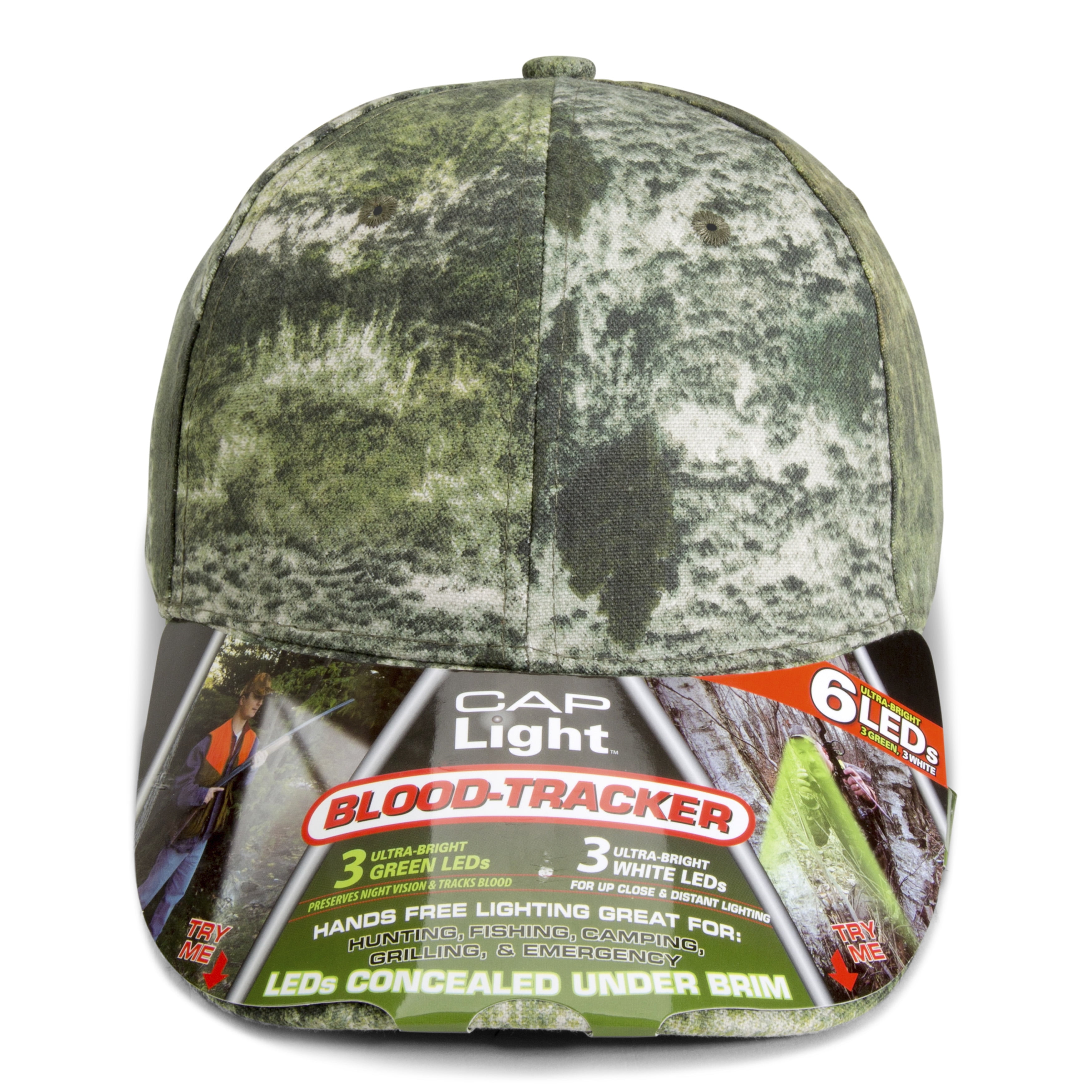 Mossy Oak Cap Light 6 LED Blood Tracker 
