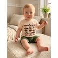 thumbnail image 6 of BemeyourBBs Toddler Baby Boys Summer Clothes Newborn Infant Baby Boy Farm Animal Fishing Outfits Animals Fish Letter Print Short Sleeve T-Shirts Elastic Waist Pockets Shorts 2Pcs Set, 6 of 9