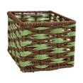 thumbnail image 2 of Caja organizadora de canasta tejida portátil de almacenamiento de almacenamiento para contenedor de contenedor de contenedores para baño de 22cmx16cmx14cm, 2 of 8
