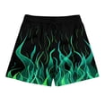thumbnail image 4 of Men's Shorts Casual Casual Shorts for Men Casual Homewear Flame Printing Funny Printed Trousers Beach Sports Shorts Fast-Drying Trousers Mint Green M, 4 of 9