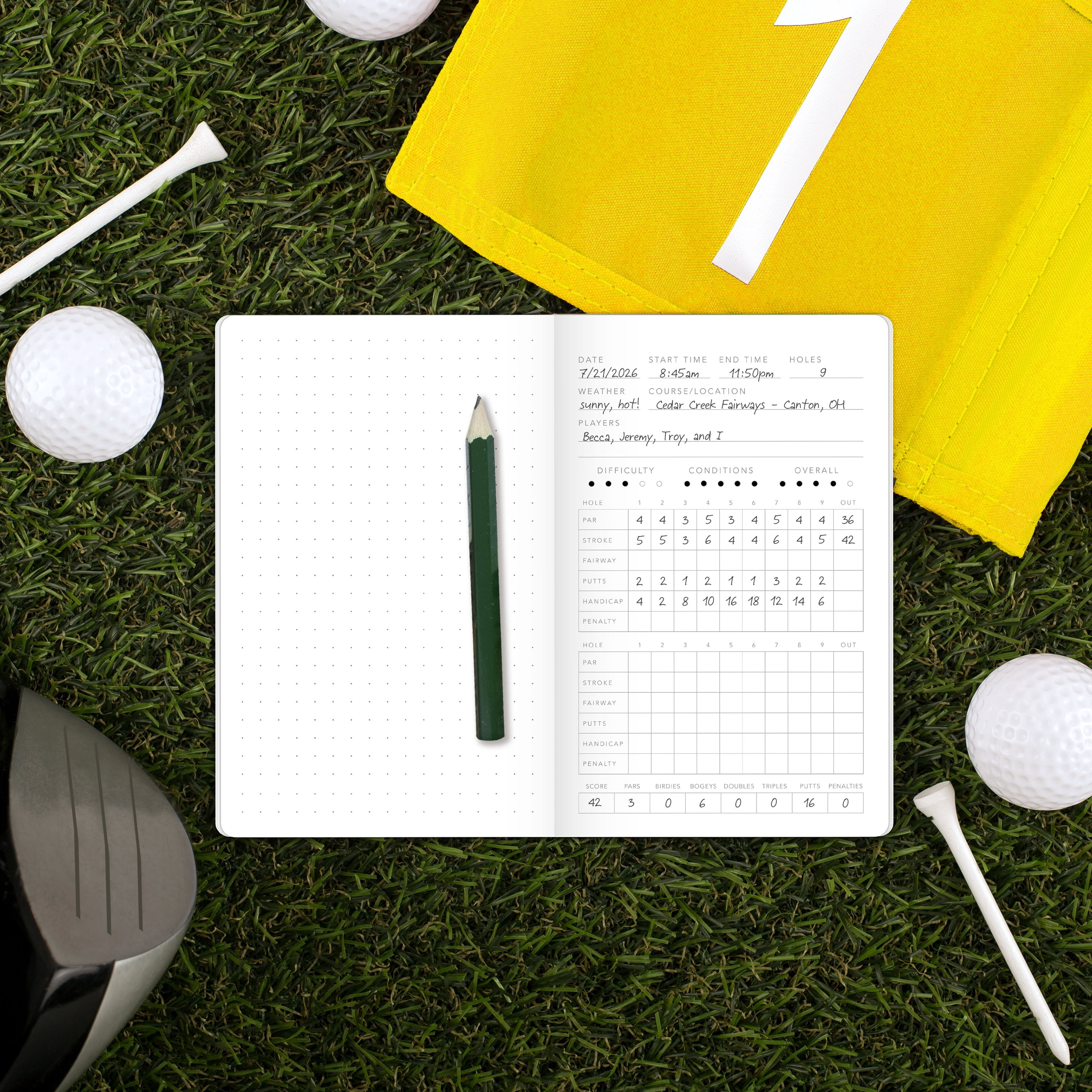 Mead Moments Carnet de poche – Golf