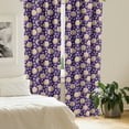 thumbnail image 3 of Ambesonne Valentine's Day 4-Panel Curtains, Gift Boxes Hearts, 56"x63", Earth Yellow and Pale Purple, 3 of 4