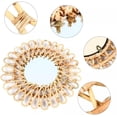 thumbnail image 7 of Home Office Hanging Mirror, Rattan Sunflower Circular Wall Mirror, 16x16in Rattan Wall-Mounted Mirrors with Boho Nordic Style, Circular Sunflower Mirrors for Inodoor Living Room Hallway, 7 of 7
