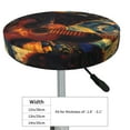 thumbnail image 4 of Naloa Starry Night Cat Guitarist Round Bar Stool Cushion Cover 12-14 inch, Fits Kitchen, Office, Restaurant Chairs - {sizeName}14 inch, 4 of 7