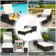 thumbnail image 4 of Costway2 PCS PE Rattan Chaise Lounge Chair Armrest Recliner Adjustable Pillow, 4 of 10