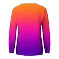 thumbnail image 5 of Scyoekwg Trendy Crewneck Sweatshirts Women Loose Ladies Sweatshirt with Pocket Long Sleeve Pullover Casual Gradient Color Fall Sweatshirt Pullover(Orange,M), 5 of 5