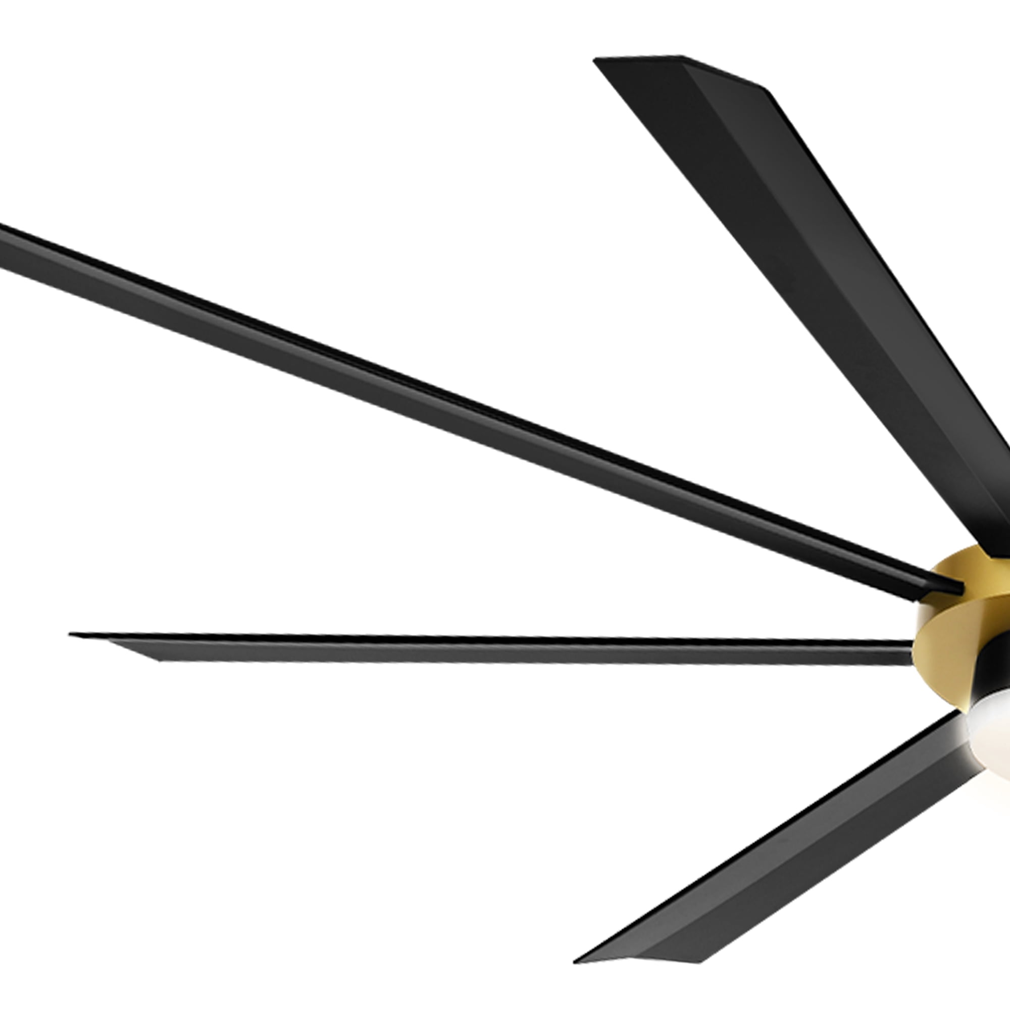 Uforic 72 Inch Large Modern Ceiling Fan with Light and Remote,Black Gold ceiling fan with 8 Blades,6 Speed for Living Room,Garage