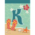 thumbnail image 1 of Magnolia Garden Flags M030028 Flip Flop Monogram K Polyester Garden Flag, 1 of 1