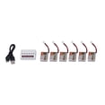 thumbnail image 1 of Li Poly RC Battery, 3.7V 1S Lipo Battery Pack  For RC Car ANGGREK Li Poly RC Battery, 1 of 8