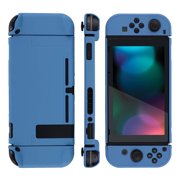 PlayVital Back Cover for Nintendo Switch Console, Handheld Controller Separable Protector Hard Shell for NS Joycon, Customized Dockable Protective Case for Nintendo Switch - Airforce Blue