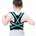 thumbnail image 4 of Adjustable Children Posture Corrector Back Support Belt Kid Boy Girl Orthopedic Corset Spine Back Lumbar Shoulder Braces Health (Blue,M), 4 of 7