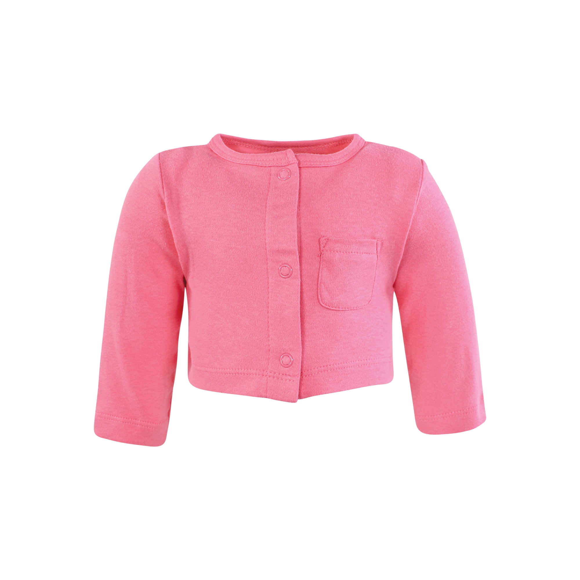 Hudson Baby Infant and Toddler Girls Cotton Dress and Cardigan Set, Pink Doodles, 4T