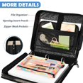thumbnail image 5 of Mushroom-moth Printed Zipper Binder with Handle&Shoulder Strap 2 inch 3 Ring 500+300 Sheet Capacity File Folder Organizer, 5 of 8