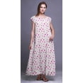 thumbnail image 2 of Bimba Robe de Nuit Imprimée pour Femmes en Rayonne Longue Maxi Robe de Sommeil Robe de Nuit, 2 of 4