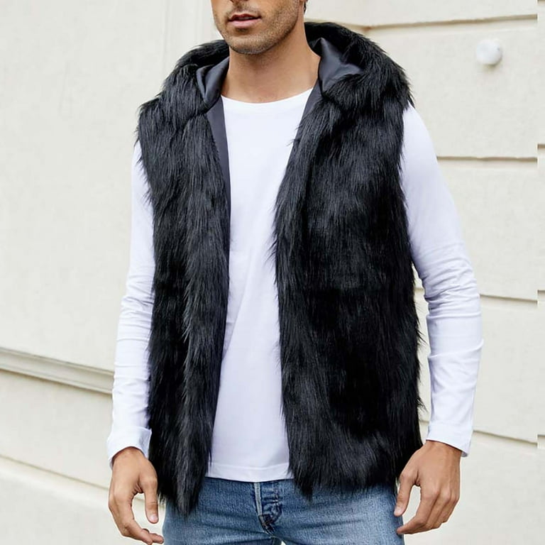 Sleeveless Jacket Faux Fur Vest Uk Faux Fur Gilets Women UK Sale