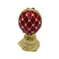 thumbnail image 5 of Almencla Egg Trinket Box Mini Easter Egg Home Decor Metal Craft Classic Enamel Ornaments Decorative for Easter Birthday Festival Red, 5 of 8