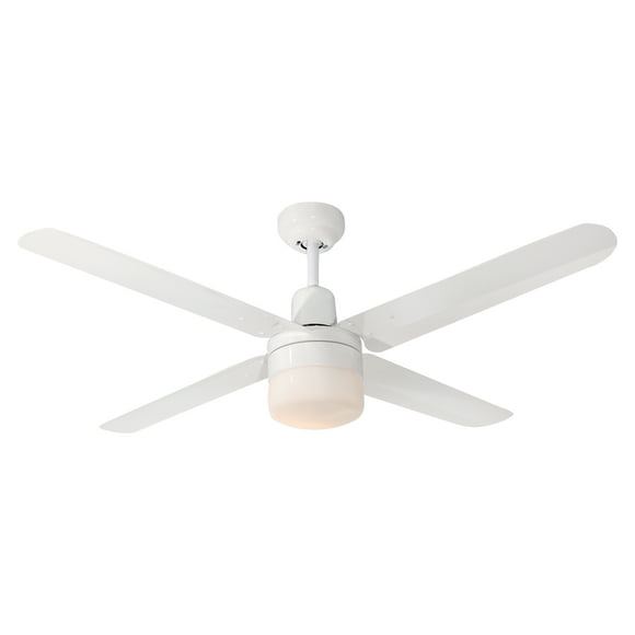 Ventilador de Techo Industrial 48 Blanco 60W E27 1 Luz LámparaYa 20123-1
