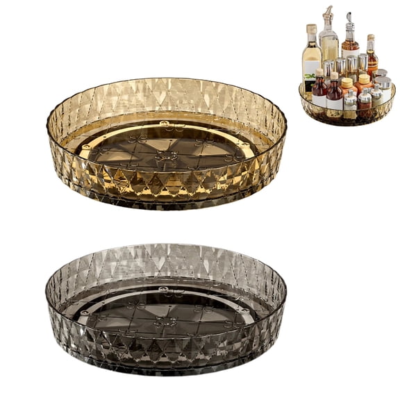 2 Pcs Lazy Susan Turntable,8“ Lazy Susan Organizer, 360 Rotating Spice Rack Turntable for Kitchen Home Cabinet Storage & Table Top Display, Refrigerator Organize