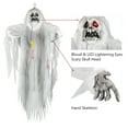 thumbnail image 5 of 70" Life-Size Hanging Grim Reaper White – Motion-Activated Skeleton Ghost with Glowing Red LED Eyes & Creepy Sound, Poseable Indoor Outdoor Halloween Decoration, 5 of 5