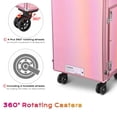 thumbnail image 6 of Byootique Nail Desk Mobile Station Rolling Makeup Manicure Table Unicorn Pink, 6 of 9