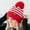 Red, variant on CC Chunky Knit Striped Pom Beanie