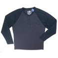 thumbnail image 3 of American Rag Chemises Henley Raglan pour Hommes, Noir, TG, 3 of 3