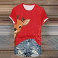 thumbnail image 7 of UngA Christmas T-Shirts for Women Casual Short Sleeve Merry Letter Graphic Blouse Tops Christmas Shirt Women (Orange,M), 7 of 7