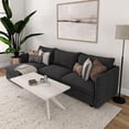 thumbnail image 5 of Plank+Beam Solid Wood Cross Leg Rectangular Coffee Table, 48" Coffee Table for Living Room, White, 5 of 9