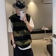 thumbnail image 2 of Chaleco sin mangas, suéter largo para hombre, chalecos de punto con cuello en V para hombre, ropa popular coreana, prendas de punto baratas, cachemira, elegantes y suaves, 2 of 4
