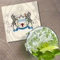 thumbnail image 2 of Botswana Coat Of Arms 4'' X 4'' Square Wooden Coaster, 2 of 3