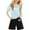 Light Blue, variant on Gaexia Girls Summer Outfits Size 14-16 Solid Color Sleeveless Top Clothes Cotton Outfits Short Blouse and Shorts Flower Outfits Set Toddler Girls