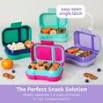 thumbnail image 5 of Bentgo Kids Snack - 2 Compartment Leak-Proof Bento Box Container for Snacks and Small Meals, Easy-Open Latch, Dishwasher Safe, BPA-Free for School, Daycare, & Sports - Ideal for Ages 3+ (Purple), 5 of 9