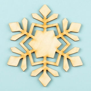 jojofuny 90 Pcs Pendant Christmas Wood Cutout Unfinished Wood Cutout Xmas  Party Decor Wooden Snowflakes for Crafts Home Decorations Wooden Snowflake