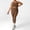 Coffee, variant on PISONIC Workout Sets for Women 2 Piece Plus Size Sports Bra and High Waist Leggings Yoga Outfits