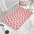 thumbnail image 3 of Red Strawberry Plants Fruit Pink Flannel Non Slip Door Rugs,Washable Door Mats Indoor,Decorative Door Mats,Dirt-Resistant and Absorbent Doormat for Entrance,Bedroom,Kitchen,Bathroom,23.5"x16", 3 of 5
