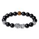 thumbnail image 1 of Pulsera de la suerte con forma de tesoro de estilo moderno, pulsera de obsidiana plateada vintage, pulsera de la suerte para hombre con cuentas hechas a mano, 1 of 1