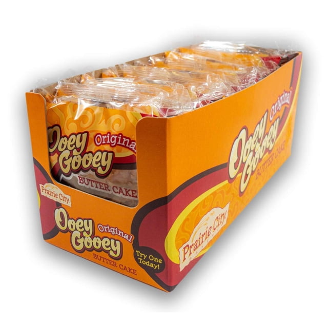 YBQF Ooey Gooey Butter Cake Individually Wrapped On The Go Dessert Sweet Treats Perfect For Snacking 2 Ounce Snack Cakes Pack of 10 (Original)