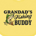 thumbnail image 4 of Inktastic Grandad's Fishing Buddy Boys Baby Bib, 4 of 4