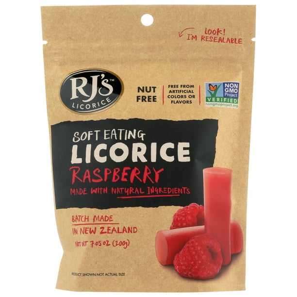 Rj'S Licorice Soft Eating Licorice Raspberry, 7.05 Oz