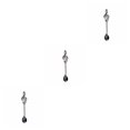 thumbnail image 4 of stanreset Musical Coffee Spoon Cutlery Set Stainless Steel Retro Iron Shovel Ice Cream Spoon Scoop Creative Spoon Tea-Spoon Tableware black 3Set, 4 of 6