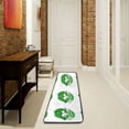 thumbnail image 2 of Art Poster Vector Illustration with Green Glitter Lips Print Isolated on White Background Hallway Runner Rug 2'x6' Kitchen Rug with Rubber Backing Non Slip Entryway Rug Runner, 2 of 6