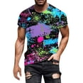 thumbnail image 3 of Men T Shirts Casual Short/long Sleeve Big & Tall Athletic Running Gym Workout Tee Shirts Snug Fit Solid Color Crew Neck Casual Outdoor Basic Shirts, 3 of 5