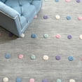 thumbnail image 6 of SAFAVIEH Kids Polka Dots Stripes Area Rug, Silver, 5' x 5' Round, 6 of 7